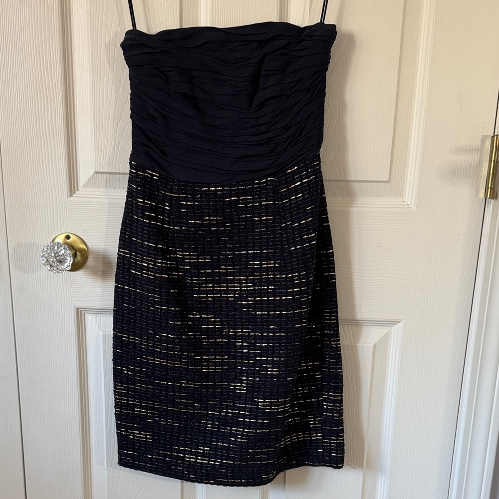 Elegant Dark Navy and Gold Women's Dress